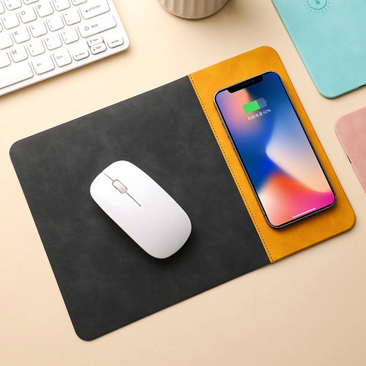 Lumina™ Executive Leather Desk Mat with 15W Fast Wireless