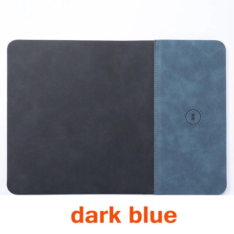 Lumina™ Executive Leather Desk Mat with 15W Fast Wireless