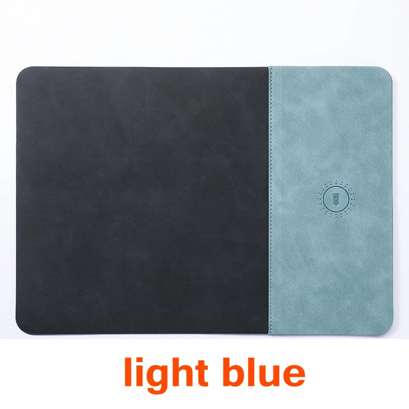 Lumina™ Executive Leather Desk Mat with 15W Fast Wireless