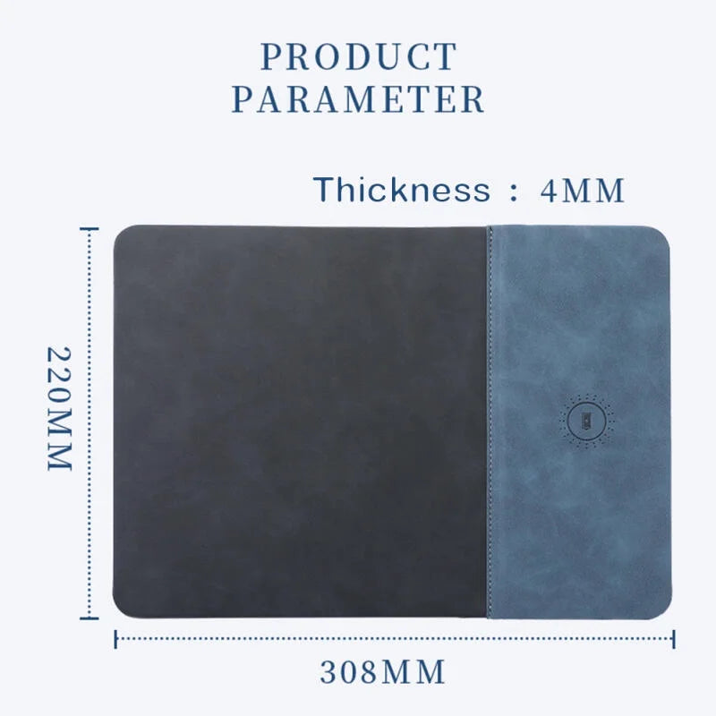 Lumina™ Executive Leather Desk Mat with 15W Fast Wireless