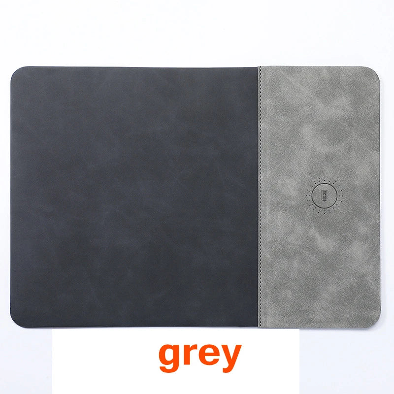 Lumina™ Executive Leather Desk Mat with 15W Fast Wireless