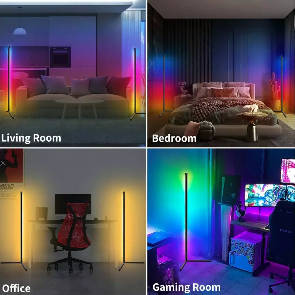 Lumina™ Minimalist RGB Ambient LED Corner Floor Lamp
