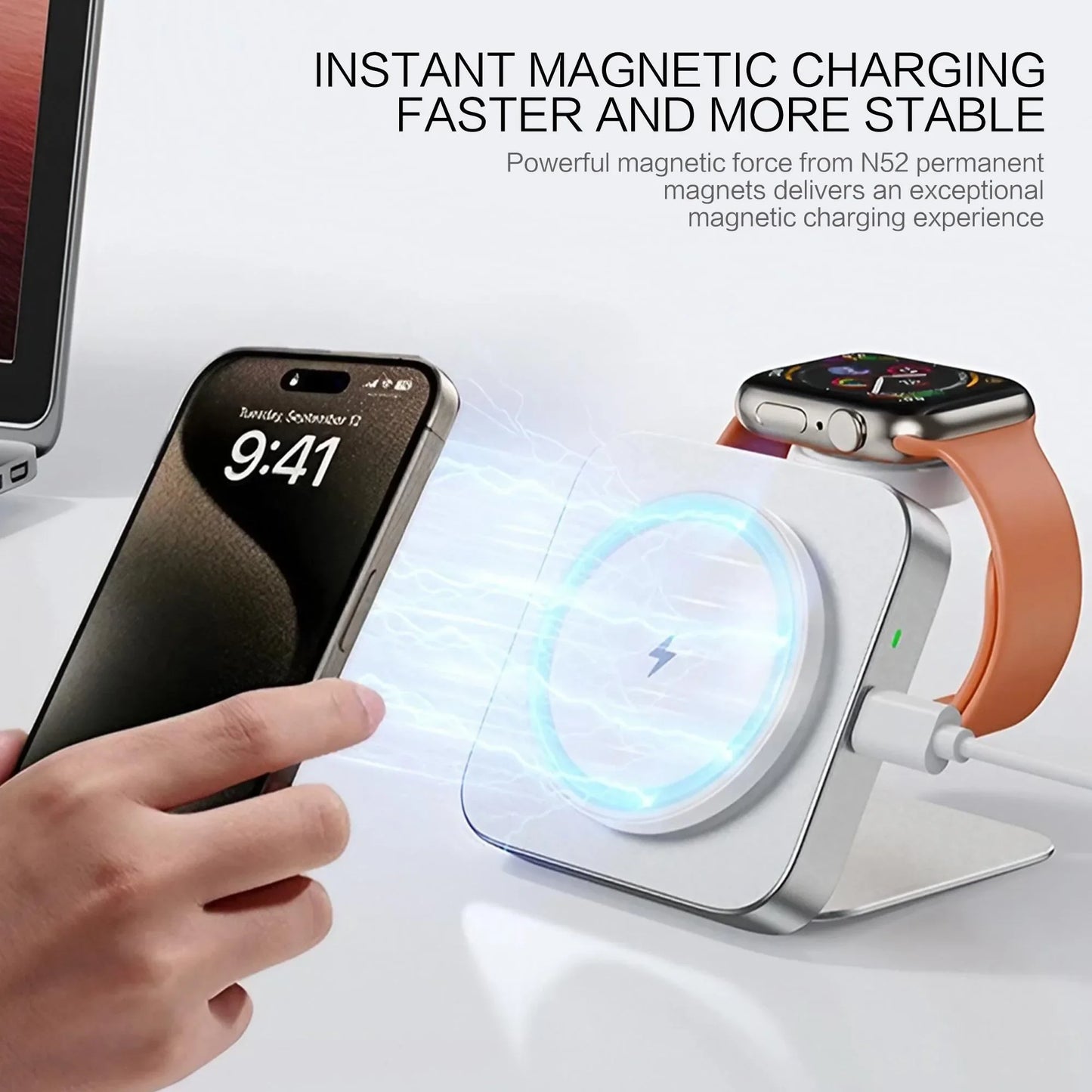Lumina™ 3-in-1 Premium Aluminum Wireless Charging Station